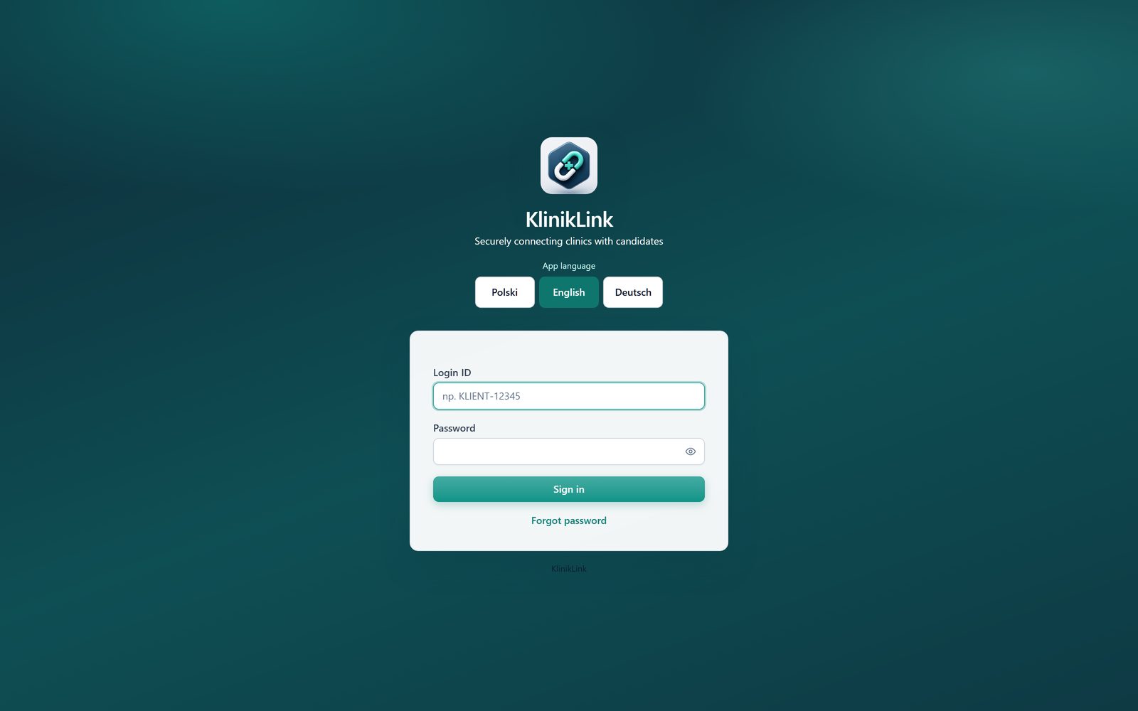 Client portal sign-in